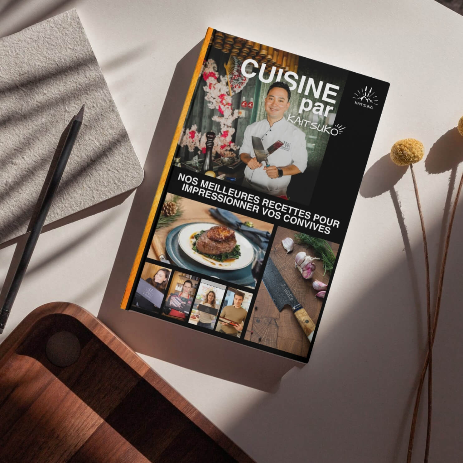 Pack Magie de Noël - Le pack complet des fêtes (7 couteaux japonais chef Tanaka + 1 livre de recettes)