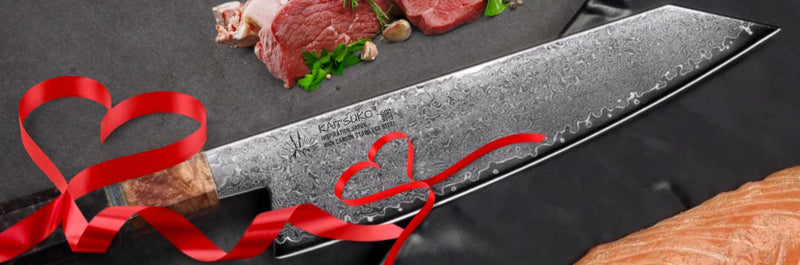 Couteaux de cuisine japonais idée cadeau pour la Saint-Valentin
