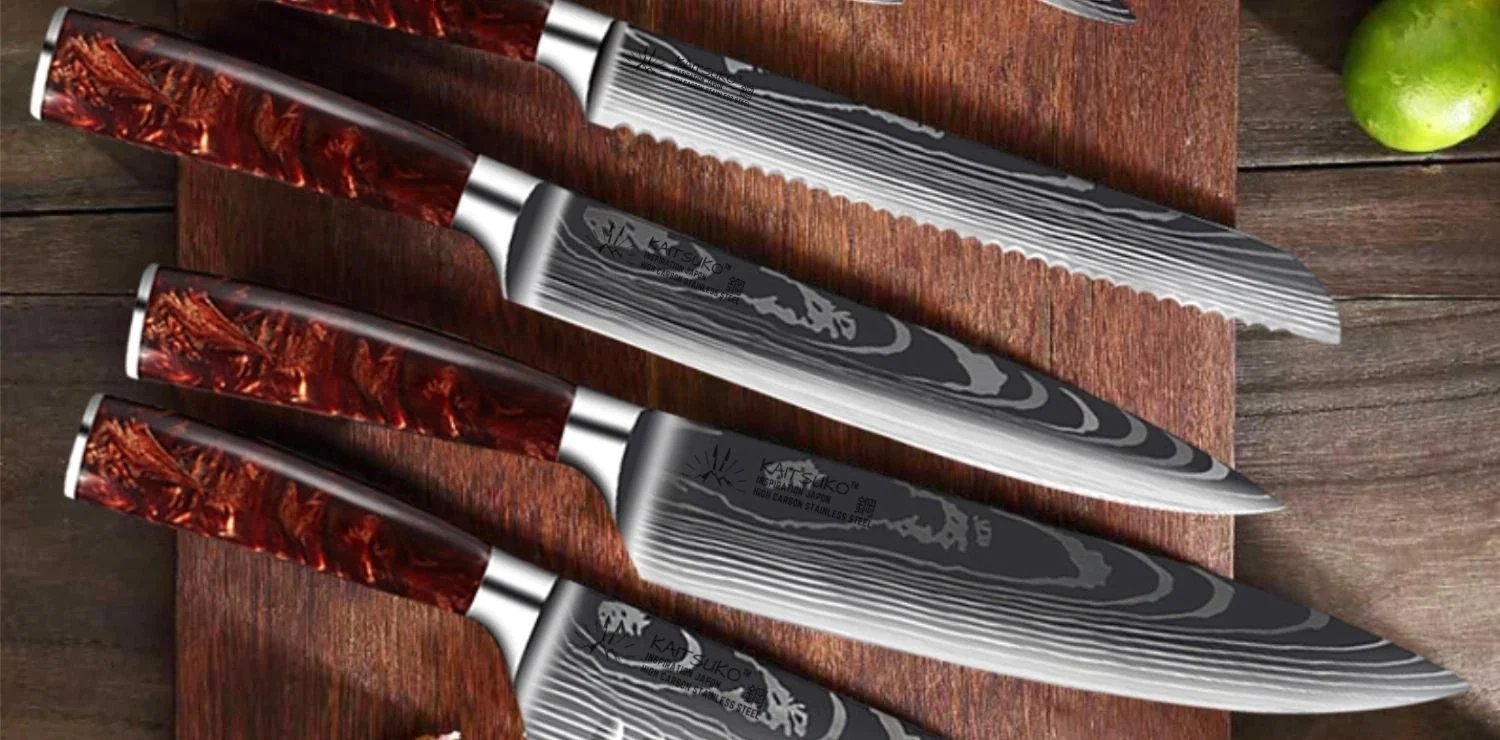 Collection Terre de feu couteau japonais haut de gamme