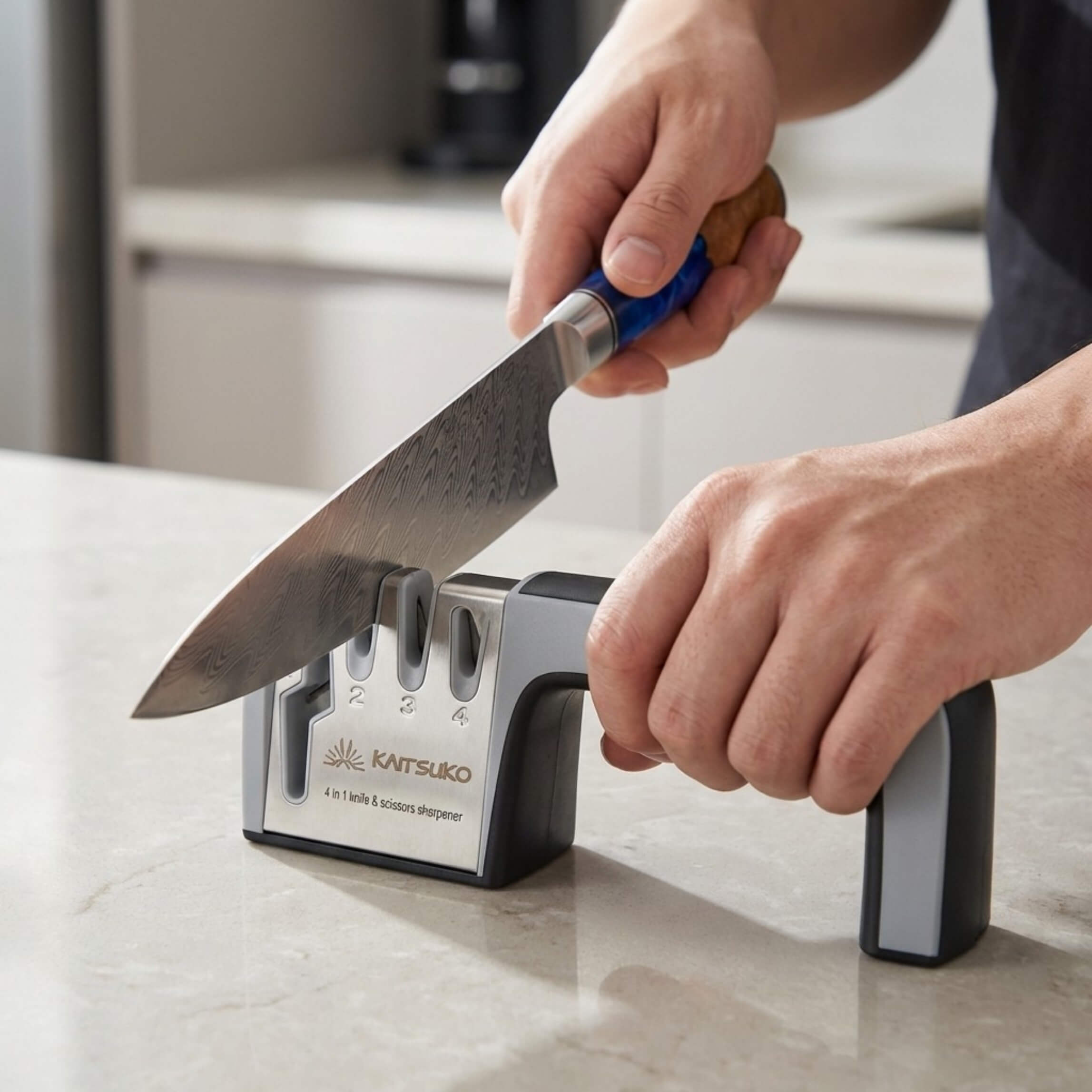 Aiguiseur Premium - 4 Fentes – Acier Inoxydable