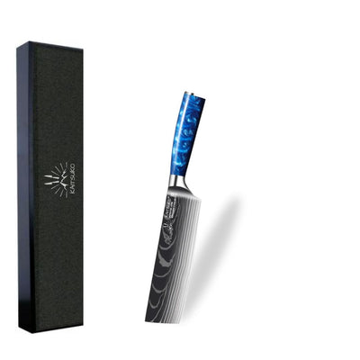 Couteau Nakiri Bleu Océan pour découpe de légumes