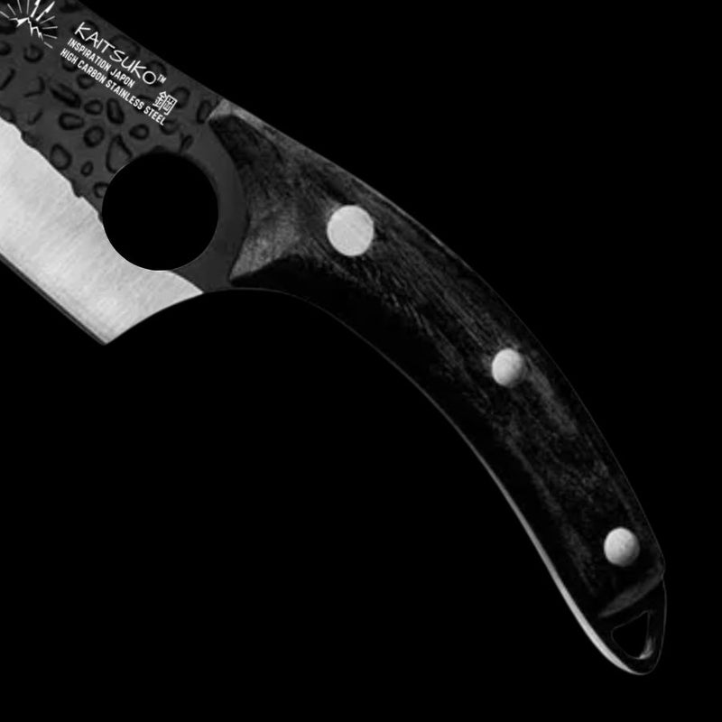 Couteau nordique manche en bois noir