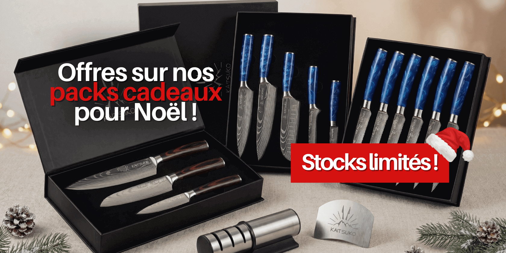 Coffrets cadeaux couteaux japonais et accessoires Kaitsuko