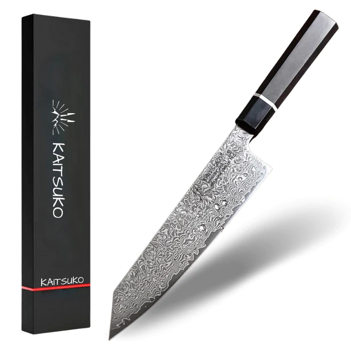 Couteau japonais haut de gamme manche noir de qualite